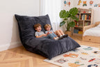 4 in 1 Giant Bean Bag Chair for Adults & Kids, 75” Beanbag Couch with High-Density Memory Foam Filling, Multifunctional Floor Sofa Lounger Suitable for Living Room Bedroom Apartment (Grey)
