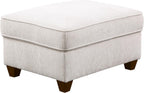 YOPTO 127" L-Shaped Sectional Couch with Movable Ottoman & 6 Throw Pillows,7 Seat Chenille Upholstered Sofa W/2 Cup Holder,USB Port & Hidden Storage Box,DIY Combination,for Living Room,Apartment,Beige