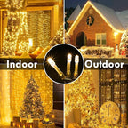 240LED 80FT Connectable String Lights Indoor Outdoor Clear Wire | Warm White Christmas Lights | Twinkle Fairy Light Plug in with Timer for Bedroom Classroom Wedding Tree Patio Decor (2 Pack)
