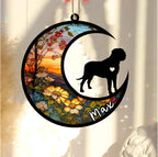 Personalized Dog Memorial, Custom Name English Mastiff Dog Christmas Ornament with Name, Custom Breeds, Pet Loss Light Catcher, Gifts for Lovers Loss of Pet Sympathy on Mothers Day Christmas