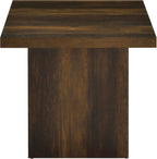 Coaster Home Furnishings - Devar - Wood - Square End Table with Thick Top, Plinth Base, and Blocky Frame - Living Room - 23.5-Inch - Dark Pine - 710887