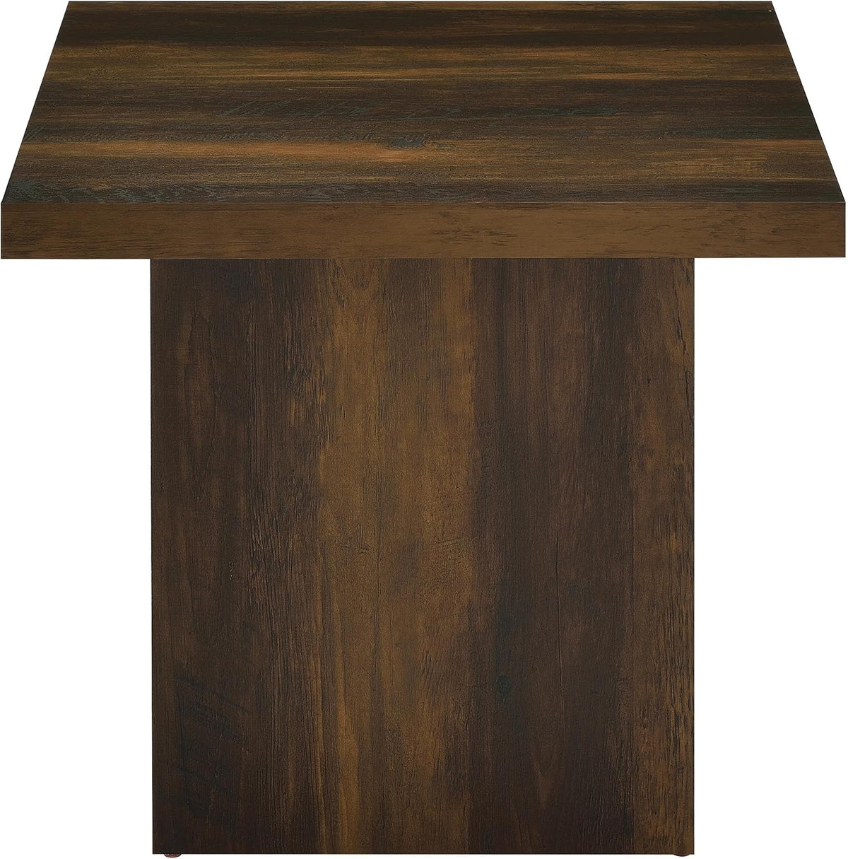 Coaster Home Furnishings - Devar - Wood - Square End Table with Thick Top, Plinth Base, and Blocky Frame - Living Room - 23.5-Inch - Dark Pine - 710887