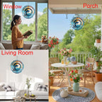 Metal 3D Wind Spinners Outdoor Dolphin Decorations Hanging, Festive Gifts for Women Mom Grandma, 25cm/ 9.84in 3D Wind Spinners for Garden Decor for Patio,Yard,Outdoor