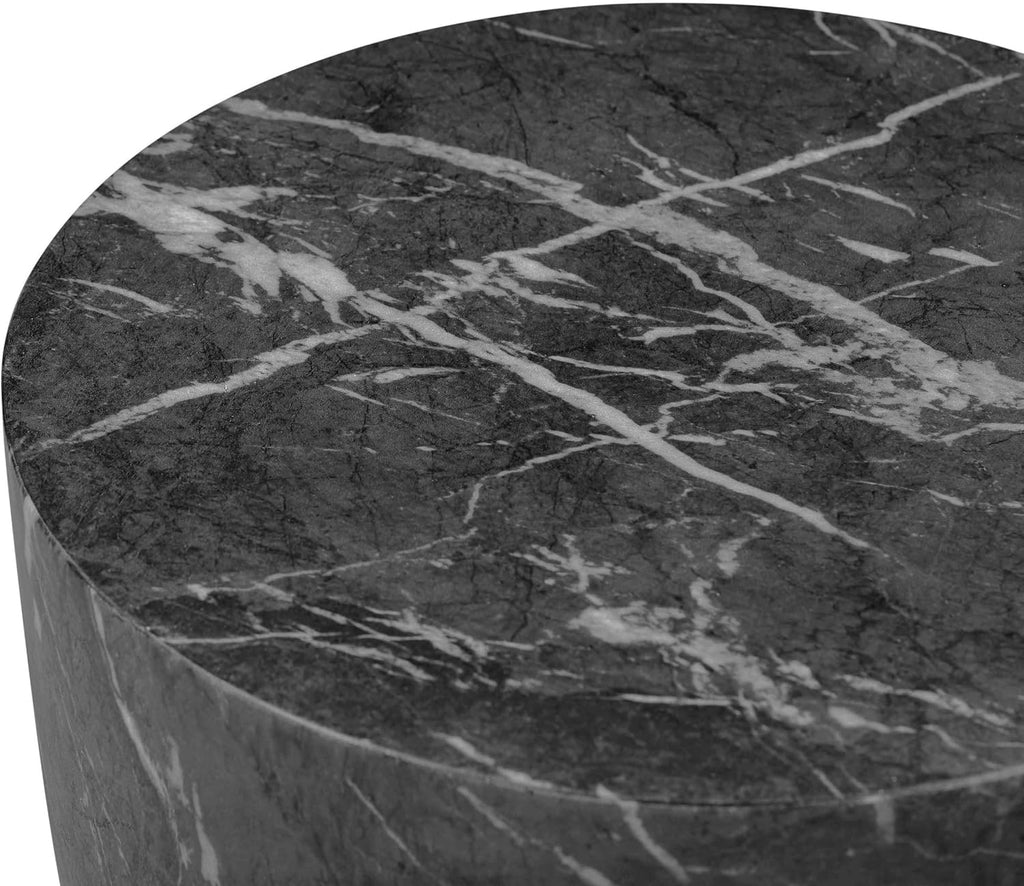Tov Furniture Charra Black Faux Marble Indoor/Outdoor Side Table