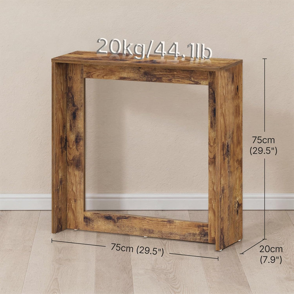 YATINEY Narrow Console Table, 29.5'' Small Farmhouse Entryway Table, Wooden Console Table Entryway, Slim Farmhouse Couch Table Behind Sofa for Living Room, Hallway, Foyer, Rustic Brown CT35RB
