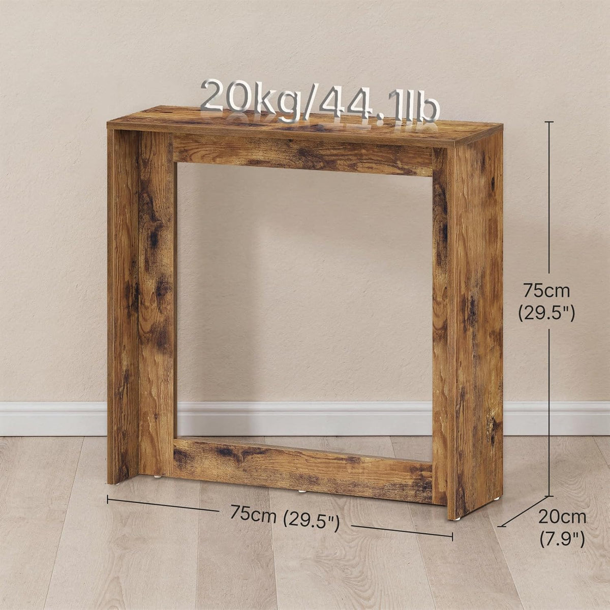 YATINEY Narrow Console Table, 29.5'' Small Farmhouse Entryway Table, Wooden Console Table Entryway, Slim Farmhouse Couch Table Behind Sofa for Living Room, Hallway, Foyer, Rustic Brown CT35RB