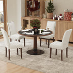 MALOL Velvet Dining Chairs Set of 2, Upholstered Kitchen Chairs with Thick Cushion & Solid Wood Legs, Adjustable Foot Pads, Elegant Chairs for Dining Room/Kitchen/Living Room