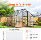 VEVOR 5 Pack Polycarbonate Greenhouse Panels, 2' X 4' X 0.32'' Roof Panels Sheets, Waterproof UV Protected Corrugated Plastic Roofing, Impact Resistance Clear Roofing Sheets for Greenhouse/Garden