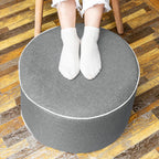 Outdoor Ottoman for Patio, Gray, Outdoor Pouf Footstool,20x12In | All-One Foam Outdoor Pouf, Waterproof Footstool,Patio Footrest, Outdoor Ottoman Footrest ,Extra Seat for Deck Garden Poolside
