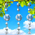 Stainless Steel Wind Spinner with Bells,Visual & Sound Bird Scarer to Keep Woodpeckers, Pigeons Away, Garden Decor for Yard, Patio, Farm Protection