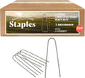 Sandbaggy Round Top 6-Inch Landscape Staples ~ SOD Garden Stakes Square Pin for Ground Cover Fabric & Drip Irrigation Tubing (200 Staples)