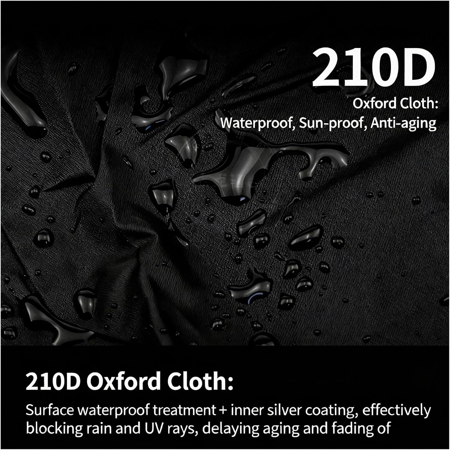 Heavy-Duty 210D Oxford Swing Cover-Waterproof UV-Resistant and Windproof Hammock with Drawstring(Nozipper(115cm*190cm))
