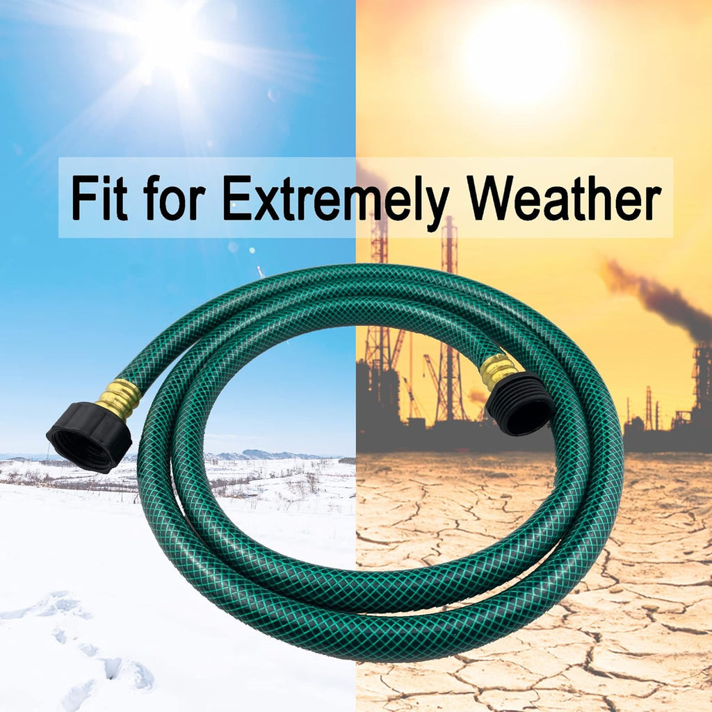 PVC Garden Hose 1/2 Inch, Flexible Water Hose with Male and Female Fittings, No Leaking, Heavy Duty, for Household, Outdoors, Lawns, Patio (10 FT, Green, Plastic Fittings)
