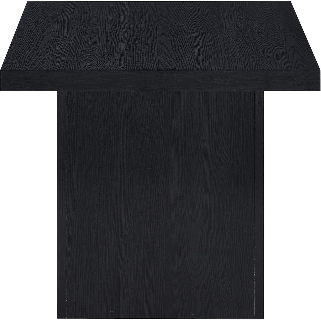 Coaster Home Furnishings - Devar - Wood - Square End Table with Thick Top, Plinth Base, and Blocky Frame - Living Room - 23.5-Inch - Black - 706277