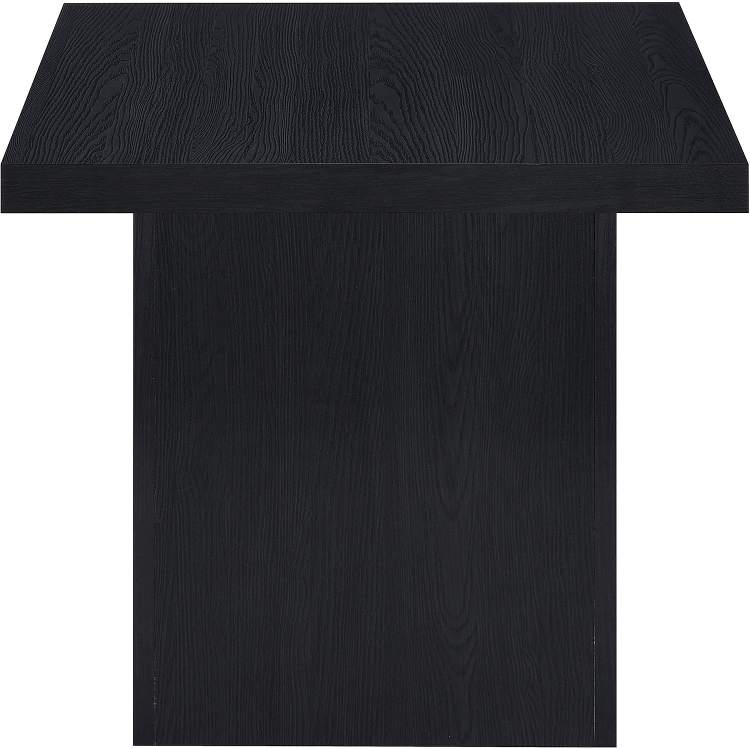 Coaster Home Furnishings - Devar - Wood - Square End Table with Thick Top, Plinth Base, and Blocky Frame - Living Room - 23.5-Inch - Black - 706277