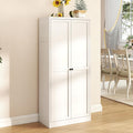 61-Inch White Metal Kitchen Pantry Cabinet with 4 Adjustable Heavy-Duty Shelves (110lb Capacity), Freestanding Storage Organizer for Pantry, Kitchen, Living Room