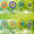 Wind Spinners - 12 Inches Large Hummingbird Wind Sculptures, 3D Reflective Metal Wind Spinner for Yard and Garden, Hummingbird Gifts for Daughter, Mom, Grandma's Birthday, Yellow Green