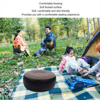 Inflatable Stool Ottoman Footrest, All Weather Foot Rest Indoor or Outdoor Use, Portable Flocking Inflatable Stool Ottoman Pouf Footstool for Home Patio Garden, Camping, Travel