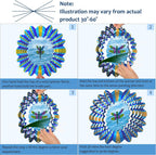 33" Memorial Wind Chimes Outdoor | Deep Tone with Animated Dragonfly Spinner, Rustproof Garden Decor for Patio/Lawn, Sympathy Gift for Mom/Dad/Unisex