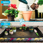 Extra Large Repotting Mat for Indoor Plant Transplanting and Mess Control 43.5"x 29.5" Thick Waterproof Potting Mat Succulent Gardening Mat Portable Foldable Potting Tray Unique Gifts for Plant Lovers