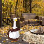 Pilgrim Porch Goose Outfits Fall Lawn Porch Goose Clothes, Fits 23" Cement Plastic Goose Statue for Autumn Thanksgiving Outdoor Garden Yard Patio Statue Art Decor