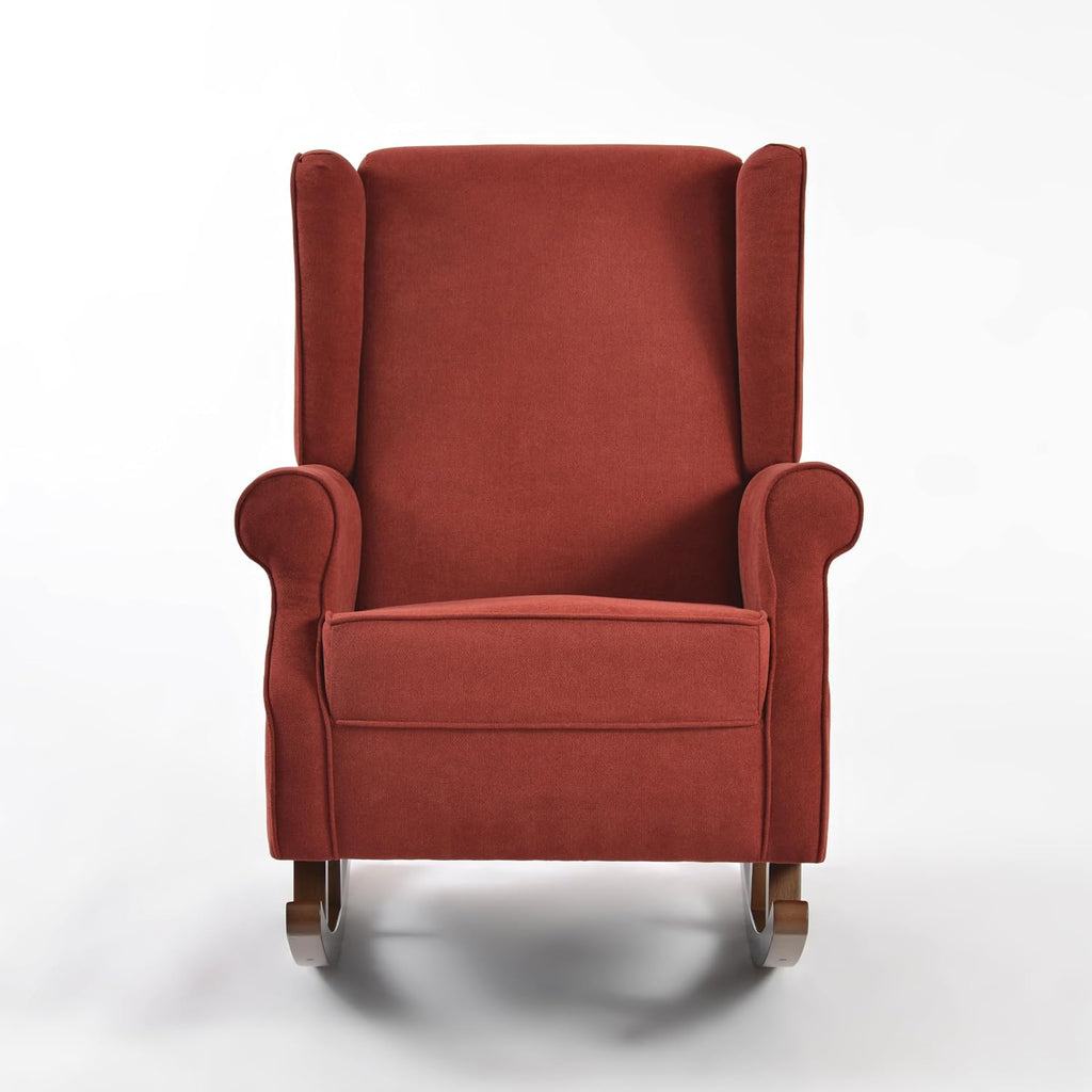 Haven Upholstered Rocking Chair (Burgundy)