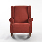 Haven Upholstered Rocking Chair (Burgundy)