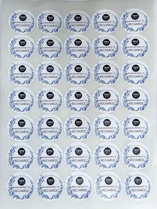 Custom Stickers for Weddings, Birthdays & Businesses - Personalized Labels with Your Logo - Waterproof, Fade and Heat Resistant - Pack of 100-1000 (Wreath J, 3 Inch)