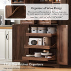 71" Tall Kitchen Pantry Cabinet, Freestanding Storage Cupboard with 3 Pull-Out Organizers, 6 Door Shelves & 2 Drawers, Embossed Texture Finish, for Kitchen Dining Room (Brown 4 doors 2 drawers +MDF)