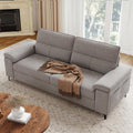 Upvilla 88.97" Modern Sofa Couches for Living Room(Light Gray)