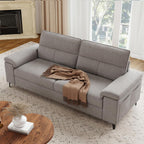 Upvilla 88.97" Modern Sofa Couches for Living Room(Light Gray)