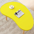 Mango Coffee Table Low Table with 4 Solid Wood Sturdy Legs, Floor Table Desk for Sitting on The Floor, Storage and Living Room Furniture (Yellow)