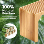Giantex 36" Bamboo Dining Bench, 660Lbs Capacity, 2-Person Kitchen Table Bench for Living Room, Bedroom, Bathroom, Entryway Hallway, Front Door, End of Bed, Indoor Outdoor Use, 1 Pack