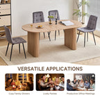 70.8" Modern Dining Table for 6 8 People Farmhouse Kitchen Dinner Table with Large Tabletop Dining Room Table for Dining Living Room Apartment Office Home (Natural)