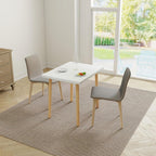47" Wooden Foldable Kitchen Table Dining Table Rotating Table 4-6 People