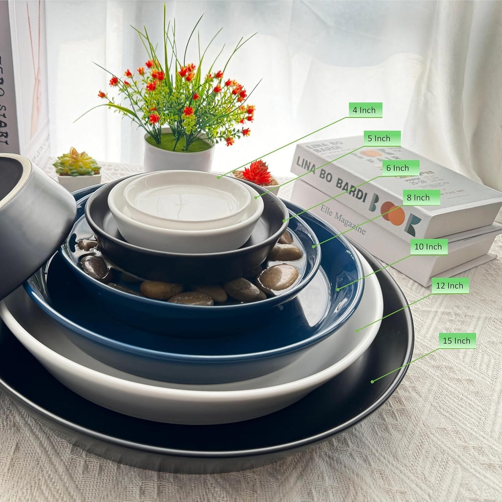 Plant Saucers 12 Inch (12.7 Inch) Plant Trays, Durable Round Glazed Ceramic Flower Plant Water Drip Tray for Pots Planter