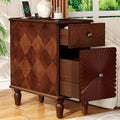 KEIKI Narrow End Table with USB Ports & Outlet, Wooden 2 Drawer Sofa Side Table, Small Corner Nightstand Bedside Tables, Coffee Drink Table for Living Room & Bedroom, Easy Assembly, Brown