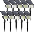 WELALO Solar Spot Lights Outdoor, [10 Pack/3 Modes] Solar Landscape Spotlights, Adjustable Solar Powered Security Lights, IP65 Waterproof Wall Lights for Walkway, Yard, Garden, Driveway (Cool White)