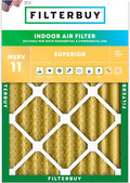 Filterbuy 20x24x4 Air Filter MERV 11 Superior Pet & Allergy Defense (1-Pack), Electrostatic Pleated HVAC AC Furnace Filters Replacement, Made in USA (Actual Size: 19.38 x 23.38 x 3.63)