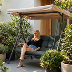 Outdoor Swing Cushion Replacement 71x40 in, Waterproof Porch Swing Cushions 3 Seater, 4 in Thick Bench Pad for Patio Garden Furniture