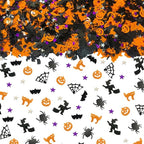 3000 Pcs Halloween Table Confetti, Halloween Sprinkles Bats Spider Pumpkin Witches black Cat colorful Table Scatters Glitter Trick or Treat Party Decor Decorations