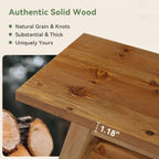 Solid Wood Entryway Bench with Shoe Storage Shelf, 62.99" Long Rustic Hallway Shoe Bench, Natural Wood Mudroom Window Seating, 400 lbs Capacity