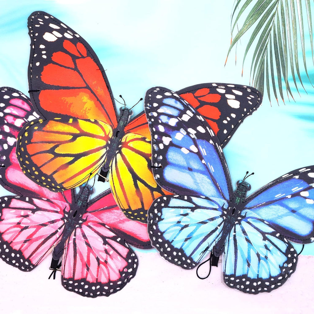3pcs Butterfly Garden Wind Spinners 360° Rotation Rainbow Curlie Spinner Lawn Yard Ornaments Windmills Twister Outdoor Hanging Decor Whirligigs Wind Hanging Windsock