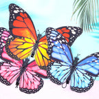 3pcs Butterfly Garden Wind Spinners 360° Rotation Rainbow Curlie Spinner Lawn Yard Ornaments Windmills Twister Outdoor Hanging Decor Whirligigs Wind Hanging Windsock