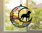 Personalized Dog Memorial, Custom Name American Staffordshire Terrier Dog Christmas Ornament, Custom Breeds, Pet Loss Light Catcher, Gifts for Lovers Loss of Pet Sympathy on Mothers Day Christmas
