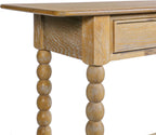 Christopher Knight Home Zeka Narrow Console Table with Storage, Wood Entryway Table with 2 Drawers and 1 Bottom Shelf, Retro Display Table with Unique Spherical Legs for Hallway, Living Room, Natural