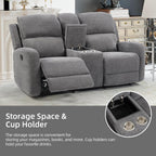 EBELLO Manual Living Room Furniture Reclining Couch Set, Fabric Recliner Chair, Loveseat and 3 Seat Sofa Couch for Meeting Room(Recliner+Loveseat+3 Seat Sofa)