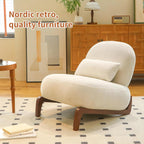 Modern Accent Chair Set of 2, Upholstery Glider Chair with Solid Wood Frame