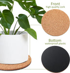 8 Pieces 4 Sizes Cork Plant Saucersplant Mats Round Coasters Pad for Plants House Garden Indoors Pots DIY Craft Project (4 Inches,6 Inches,8 Inches,10 Inches)