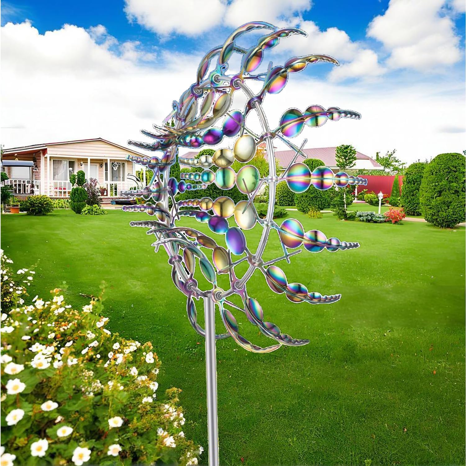 Magical Metal Windmill, Wind Spinners for Yard Garden, Outdoor Spinners, Windmill for Yard, Wind Sculptures & Spinners for Yard Garden Patio Decoration (1PCS Colorful)
